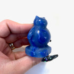 Blue Aventurine Snorlax Carving, Gemstone Snorlax Carving, Crystal Snorlax Carving, Aventurine Snorlax