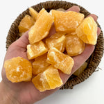 Orange Calcite Rough, Raw Orange Calcite, One Stone or One Baggy, Orange Calcite