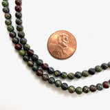 4mm Round Dragonblood Bead, Dragonblood Bead, Dragonblood Bead Strand, 16” Dragonblood Bead Strand