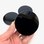 Obsidian Mirror, Scrying Mirror, Black Obsidian Mirror, Flat Obsidian Plate, Scrying Plate, T-146