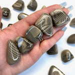 Striped Flint Tumbled Stone, Tumbled Flint, Flint Tumble, Flint from Poland, T-58