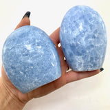 Blue Calcite Free Form, Polished Blue Calcite, Natural Blue Calcite Free Form