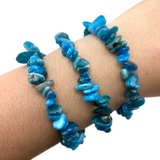 Apatite Gemstone Bracelet, Apatite Bracelet, Apatite Chip Bracelet