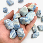 Tumbled Blue Scheelite, Blue Scheelite Tumble, Polished Blue Scheelite, Pocket Blue Scheelite, T-169