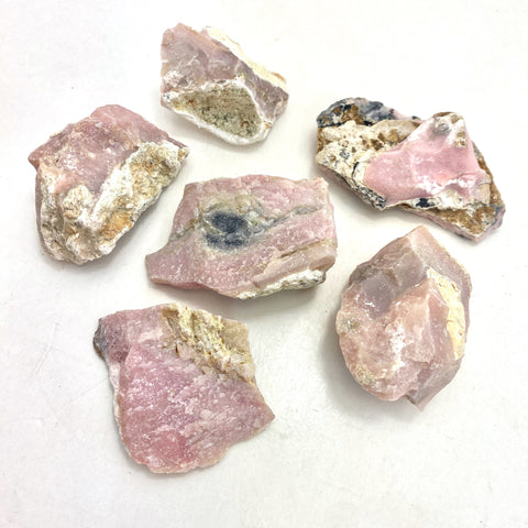 Raw Pink Opal, Natural Pink Opal Stone, Rough Pink Opal, Pink Opal Chunk