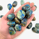 Tumbled Azurite, Azurite Tumble, Polished Azurite, Peru Azurite, Malachite and Azurite