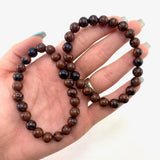 8mm Mahogany Obsidian Bracelet, Round Mahogany Obsidian Bracelet, Mahogany Obsidian Gemstone Bracelet, GC-35