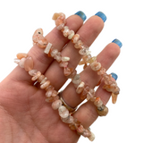 Sunstone Gemstone Bracelet, Sunstone Bracelet, Sunstone Chip Bracelet