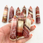 Red Calcite Point, Small Red Calcite Point, Polished Red Calcite, Banded Calcite