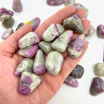Small Ruby Feldspar Tumble, Ruby Feldspar, Tumbled Ruby in Feldspar, Ruby with Iolite, T-106