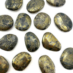 Chalcopyrite Flat Stone, Chalcopyrite Palm Stone, Polished Chalcopyrite