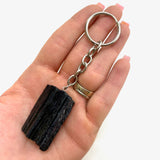 Black Tourmaline Key Chain, Tourmaline Key Chain, Black Tourmaline Pocket Stone