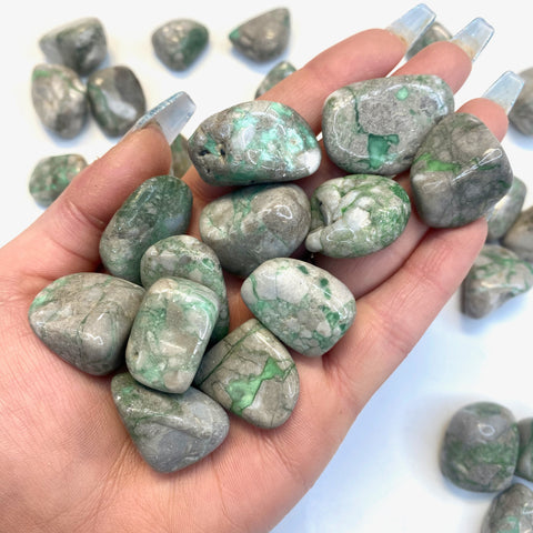 Variscite Tumbled Stone, Large Variscite Tumble, Tumbled Variscite, Pocket Variscite, P-68