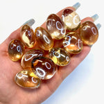 Topaz Aura Quartz, Treated Quartz Tumble, Tumbled Aura Quartz, Tan Aura Quartz, P-190