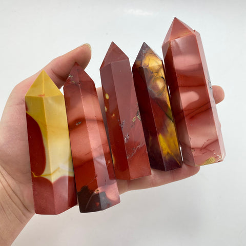 Mookaite Gemstone Point, Polished Mookaite Point, Mookaite Tower