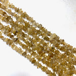 16” Golden Rutile Bead, Golden Rutile Chip Bead Strand, Golden Rutile Bead Necklace, Beaded Golden Rutile