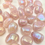 Rose Quartz Aura Tumble, Tumbled Rose Quartz with Angel Aura, Angel Aura Rose Quartz, T-166