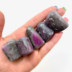 Ruby in Cordierite Tumble, Tumbled Ruby in Iolite, Ruby with Cordierite, T-78