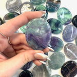 Rainbow Fluorite Worry Stone, Healing Fluorite Worry Stone, Smooth Fluorite Worry Stone, A-09