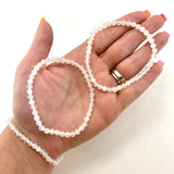 Dainty Selenite Bracelet, Round Bead Selenite Bracelet, 3-4mm Selenite Bracelet, GA-18