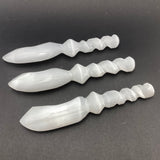 20cm Selenite Knife, Polished Selenite Knife, Selenite Knife Spiral