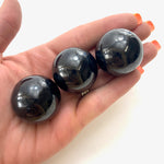 3cm Shungite Sphere, Polished Shungite Sphere, Small Shungite Sphere, P-28