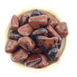 Mahogany Obsidian, Red Obsidian, Tumbled Mahogany Obsidian