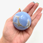 Chalcedony Sphere, Blue Chalcedony Sphere, Chalcedony from Turkey, Medium Sphere, T-173