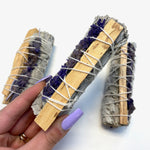 Sage, Palo Santo, and Lavender Sage, Mixed Sage, Lavender Smoky Cleansing, Smoke Cleansing Wand