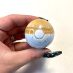 Orange Calcite and Howlite Poke Ball, Pokemon Ball, Pokemon Gemstone Ball, Pokemon Crystal Ball
