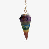 Chakra Pendulum, 6 Facet Chakra Pendulum, Polished Chakra Pendulum, Reiki Chakra Pendulum, ECP9