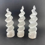 XL Selenite Spiral, Spiral Tower, Large Selenite Spiral, Selenite Unicorn Horn
