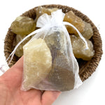 Honey Calcite, Rough Honey Calcite, One Stone or Baggy, Raw Honey Calcite
