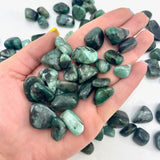THREE Emerald Tumble, Small Emerald, Tumbled Emerald, Quality Emerald, MINI EmeraldT-113