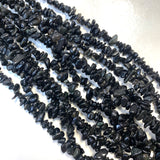32” Obsidian Bead, Obsidian Chip Bead Strand, Obsidian Bead Necklace, Beaded Obsidian