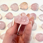 Rose Quartz Sleeping Cat, Rose Quartz Cat Nap, Rose Quartz Cat Nap Carving, Rose Quartz Gemstone Cat Carving, B-37