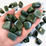 Tumbled Siberian Jade, Siberian Nephrite Jade, Siberian Jade Tumble, Polished Siberian Jade Pocket Stone, P-63