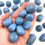 Angelite Tumbled Stone, Tumbled Angelite, Healing Angelite