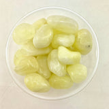 Sulfur Quartz Tumbled Stone, Tumbled Sulfur Quartz, Yellow Sulfur Quartz, Sulfur Quartz, Brimstone Tumble, P-42