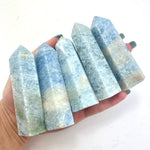 Blue Calcite Polished Point, Blue Calcite Point, Healing Blue Calcite Point, Natural Blue Calcite