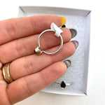 Sterling Silver Shungite Ring, Dainty Shungite Ring, Sterling Silver, Shungite Ring