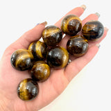 Tiger Eye Small Sphere, Quality Tiger Eye Sphere, Pocket Tiger Eye Sphere, Polished Tiger Eye Sphere, P-74