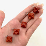 Red Jasper Merkaba Pendant, Carved Red Jasper Merkaba, Merkaba Necklace, Merkaba Red Jasper Pendant