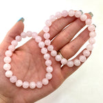 8mm Rose Quartz Bracelet, Round Rose Quartz Bracelet, Rose Quartz Gemstone Bracelet, GC-21