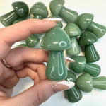 2" Green Aventurine Mushroom, Aventurine Gemstone Mushroom, Aventurine Mushroom Carving, B-41