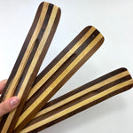 Striped Incense Stick Holder, Wooden Ash Catcher, Two Tone, Wooden Incense Holder