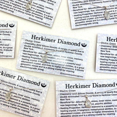 Sterling Silver Herkimer Diamond Necklace, Dainty Herkimer Necklace, Herkimer Pendant and Chain, Quality Herkimer Necklace