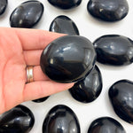 Obsidian Palm Stone, Healing Obsidian Palm Stone, Smooth Obsidian Palm, Palm Stone Obsidian