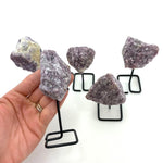 Lepidolite Stand, Lepidolite on a stand, Lepidolite Specimen, Lepidolite on Metal Base