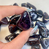 Large Sugilite Tumble, Sugilite and Manganese, RARE Sugilite Stone, Large Tumbled Sugilite, P-39